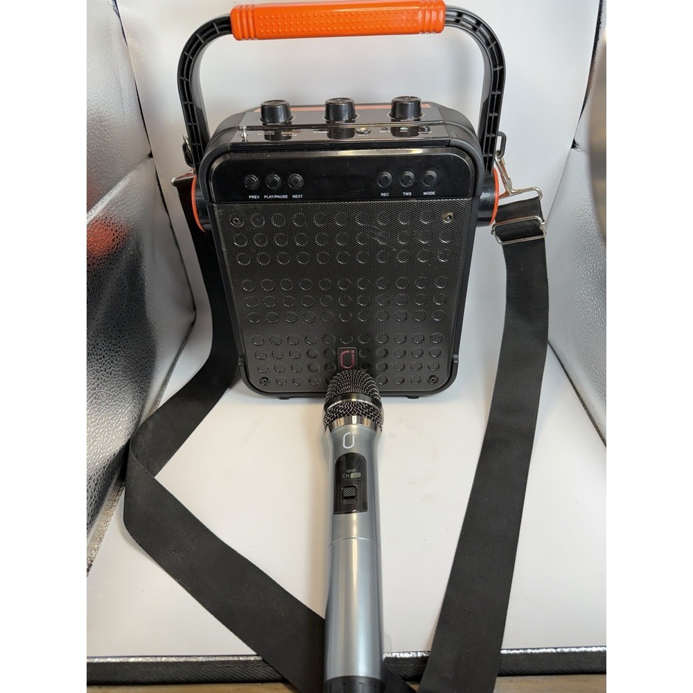 JYX-D10 Portable‎ Karaoke PA Speaker w Wireless Mic Bluetooth Tested